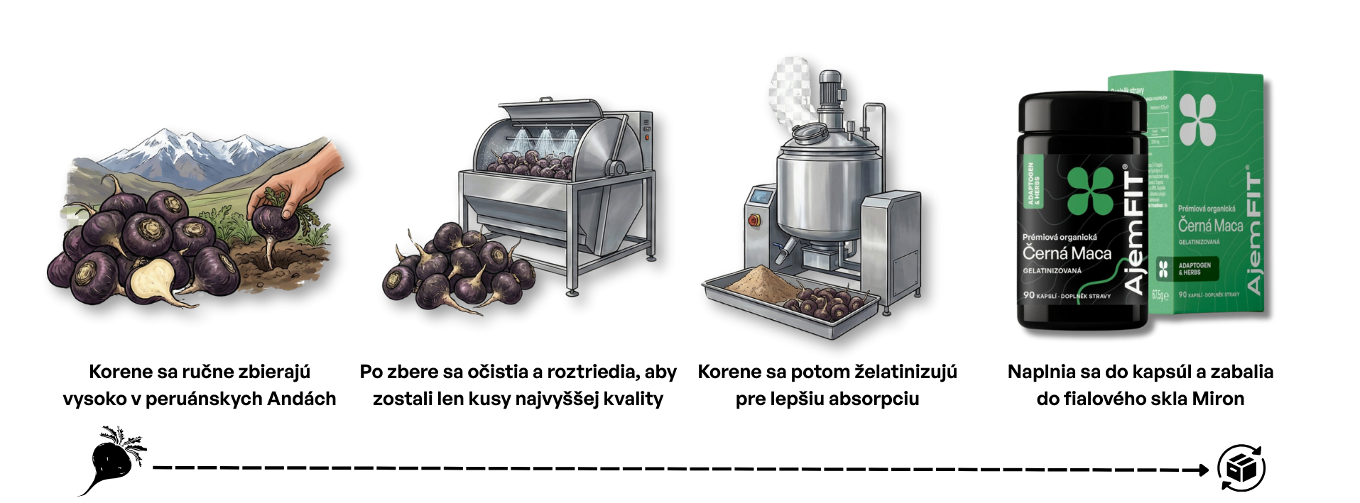 Proces spracovania Čiernej macy