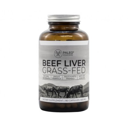 Hovězí Játra (grass-fed) -180 kapslí (Paleo Powders)