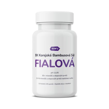 9X Fialová bambusová sůl (Korea) -120 kapslí (Raw's)