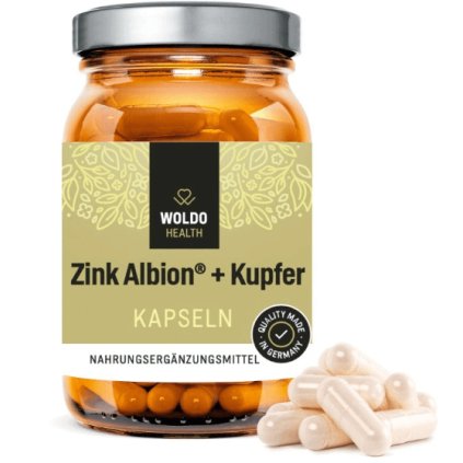 Zinek Albion® + Měď  -90 kapslí (WOLDOHEALTH)
