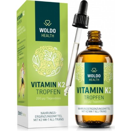 Vitamín K2 (MK7) Kapky -50ml (WOLDOHEALTH)