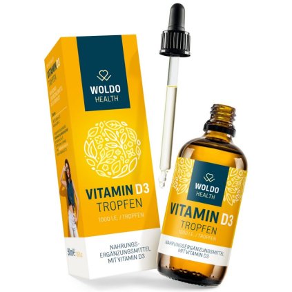 Vitamín D3 kapky (1000IU) -50ml (WOLDOHEALTH)