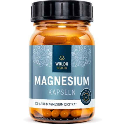 Tri-Magnesium dicitrát (Hořčík)  -120 kapslí (WOLDOHEALTH)