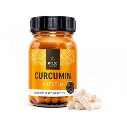 Curcumin s Piperinem -120 kapslí (WOLDOHEALTH)
