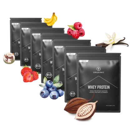 BIO WHEY PROTEIN VZORKY (grass fed) -30g (ORGAINIC) (ORGAINIC Všech 7 variant - 210g)