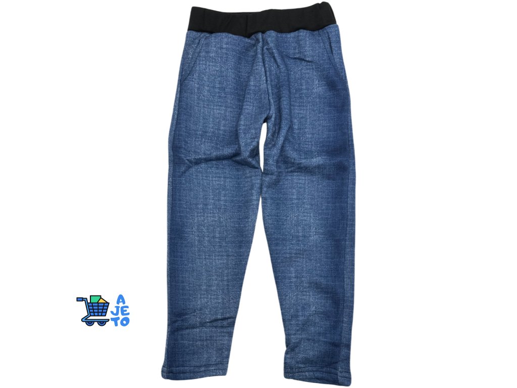 Dětské zateplené legíny jeans modré 766-3