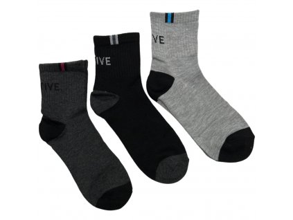 SET 3 páry - Sportovní bavlněné ponožky S530