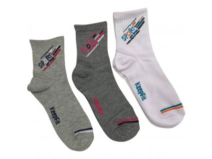 SET 3 páry - Sportovní bavlněné ponožky S528