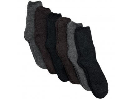 Pánské jednobarevné žinilkové ponožky 6ks