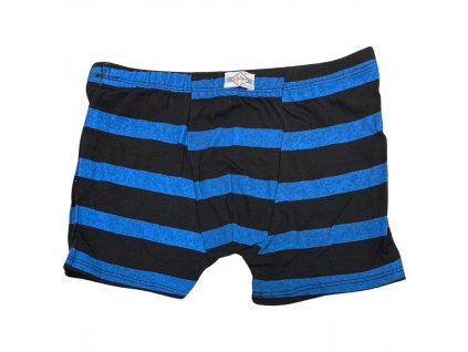 Dětské pruhované bavlněné boxer šortky tmavě modré 4042