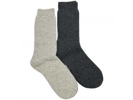 2ks Dámské thermo vlněné zdravotní ponožky BÍLÉ, ČERNÉ 9251