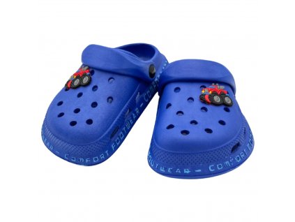 Dětské gumové pantofle modré D308