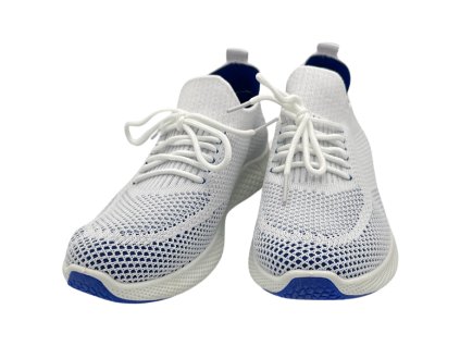 Pánské sportovní šněrovací boty bílo-modré H212-4