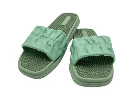 Dámské gumové pantofle zelené 2202