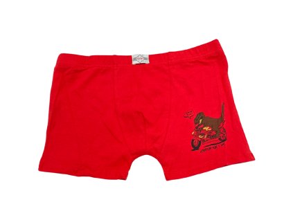 Dětské bavlněné boxer šortky červené 4023
