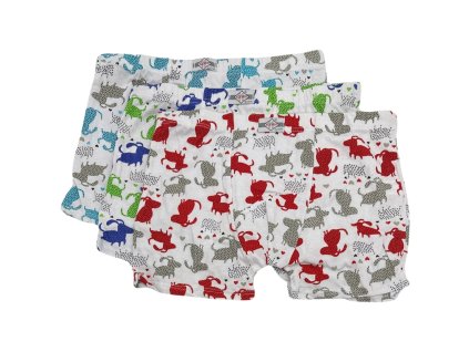 SET 3ks - Dětské bavlněné boxer šortky 4008