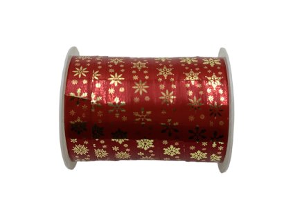 Stahovací stuha vločka zlatá 10m x 1cm A6051