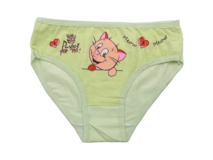 Dívčí bavlněné kalhotky zelené C2051