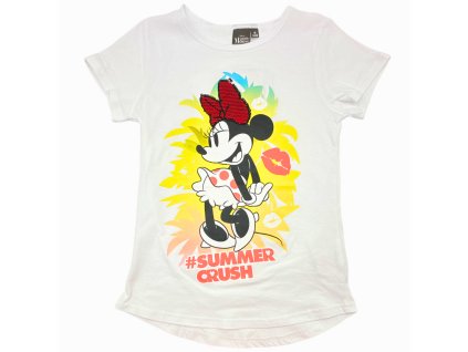 Dětské bavlněné tričko MINNIE bílé 186