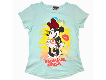 Dětské bavlněné tričko MINNIE modré 186