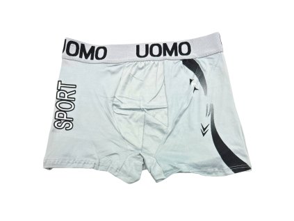 Pánské bavlněné boxer šortky šedé D3124