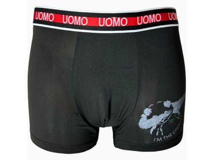 Pánské elastické boxer šortky černé F0893