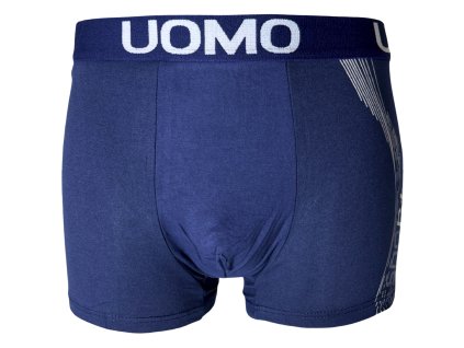 Pánské bavlněné boxer šortky modré D3153