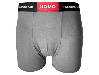 Pánské elastické boxer šortky tmavě šedé Z057