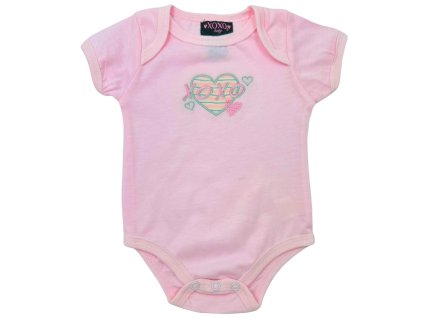 Dětské bavlněné body růžové 19