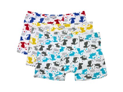 SET 3ks - Dětské bavlněné boxer šortky 4047
