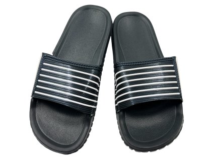 Pánské pantofle černo-bílé 063