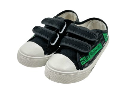 Dětské tenisky černo-zelené B301
