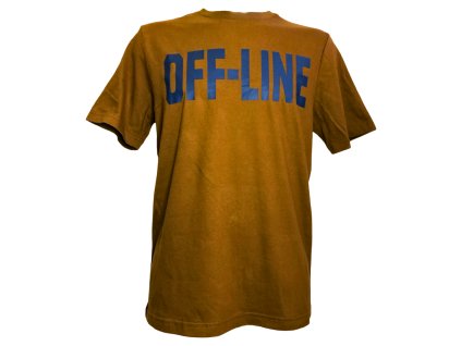 Pánské bavlněné tričko OFF-LINE hnědé