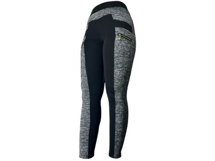 Dámské bambusové legíny černo-šedé DA99-7.01