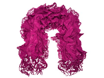 Akrylová šála fialová 58-007