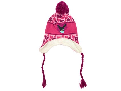 Pletená čepice BING tmavě růžová 771-973