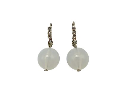 Náušnice bílé 10879