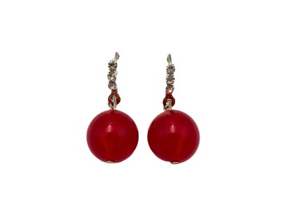 Náušnice červené 10879
