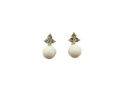 Náušnice bílé 10882