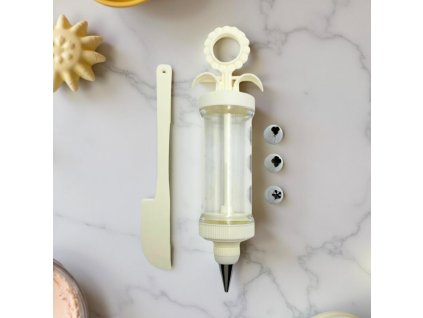 Cukrářský SET - Pístová zbobička + stěrka + 3 nástavce 16030-46