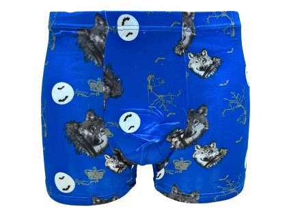 Pánské bambusové boxer šortky modré 5171