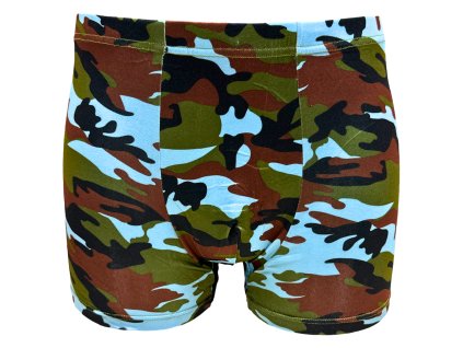 Pánské bambusové boxer šortky modré 5116