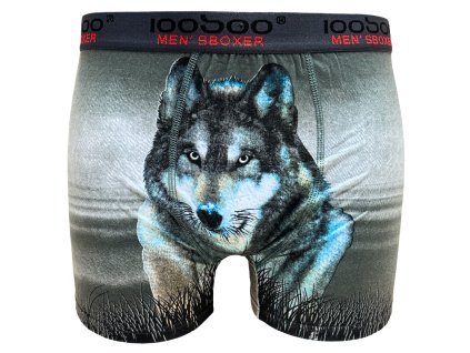 Pánské bavlněné boxer šortky šedé 8334