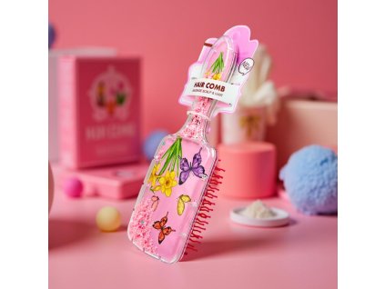 Kartáč na vlasy růžový 27168-8.01