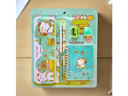 Sada psacích potřeb zelená 21860-34