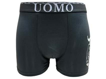 Pánské elastické boxer šortky tmavě šedé Z078