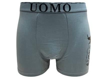 Pánské elastické boxer šortky šedé Z078