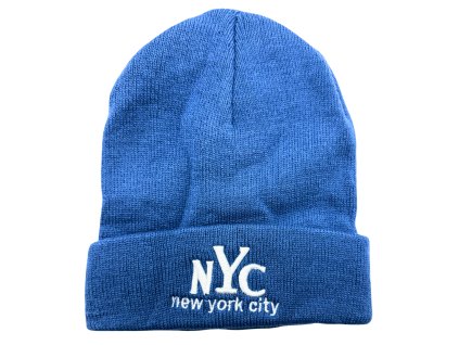 Pletená čepice modrá DZ-12