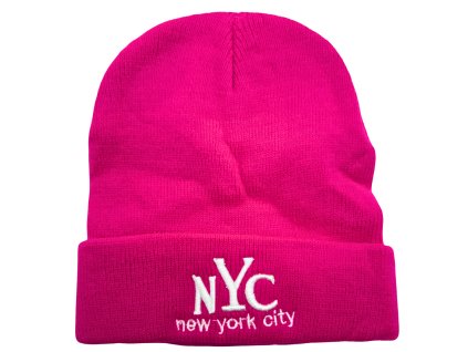 Pletená čepice růžová DZ-12