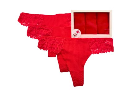 SET 3ks - Tanga v dárkové krabičce 3432